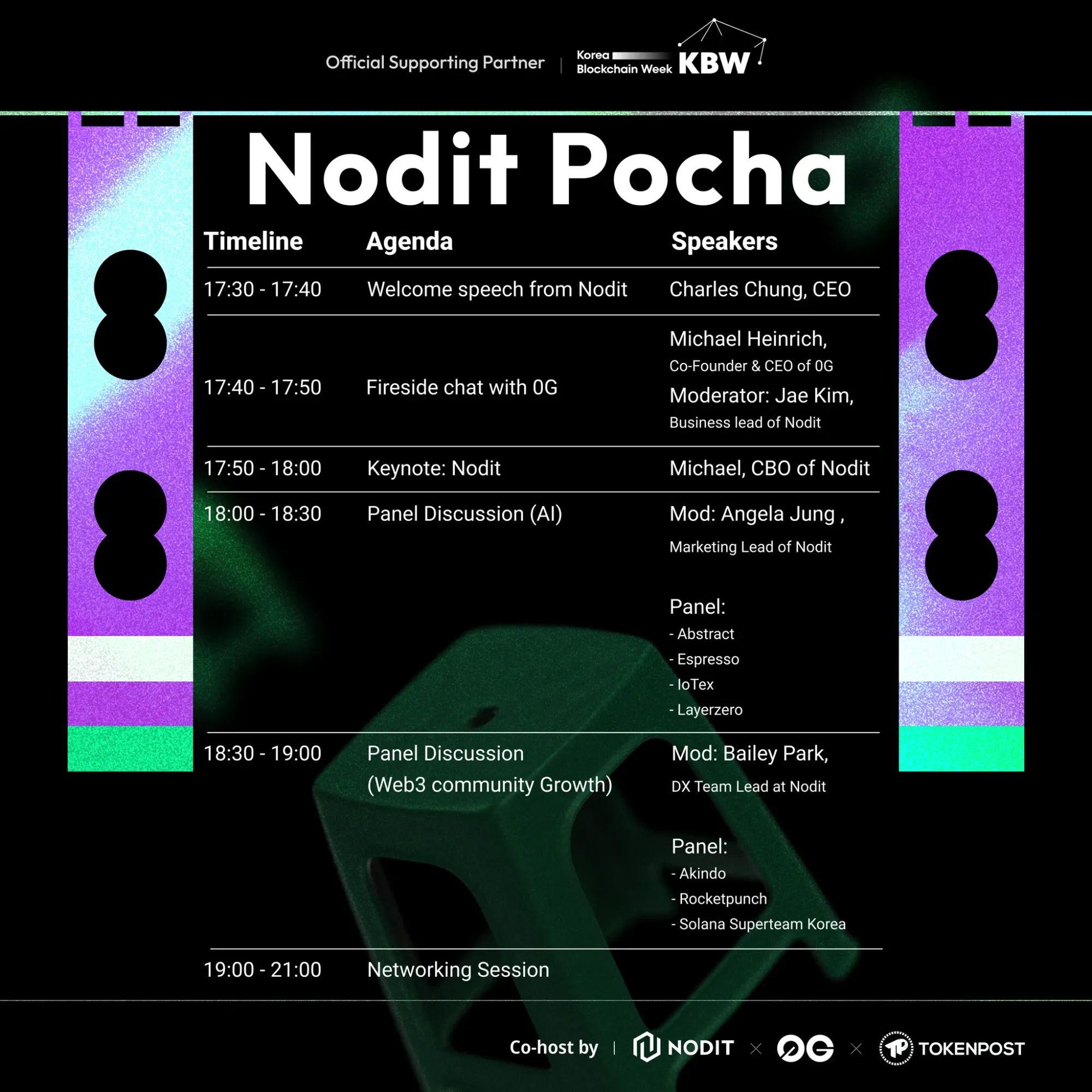 Nodit Pocha @ KBW2025: A K‑Culture Night Mixer for Web3 Builders with 0G, Tokenpost