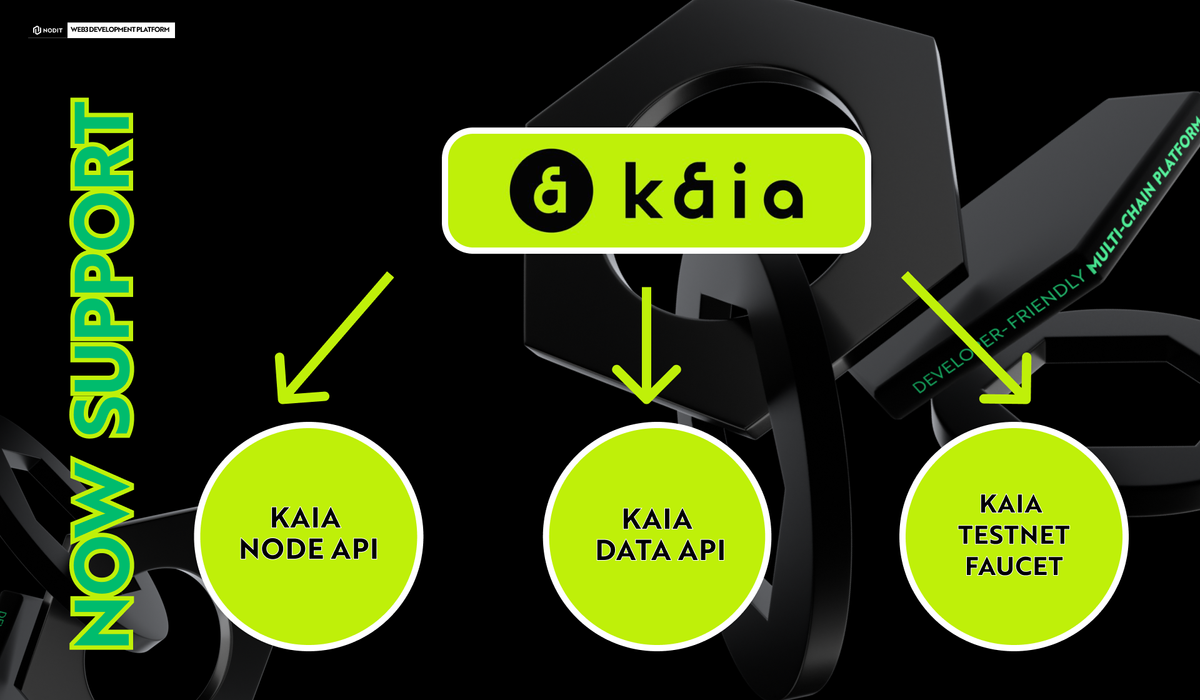 Nodit Launches Kaia API Support, Node Access, and Testnet Faucet for Developers on Kaia