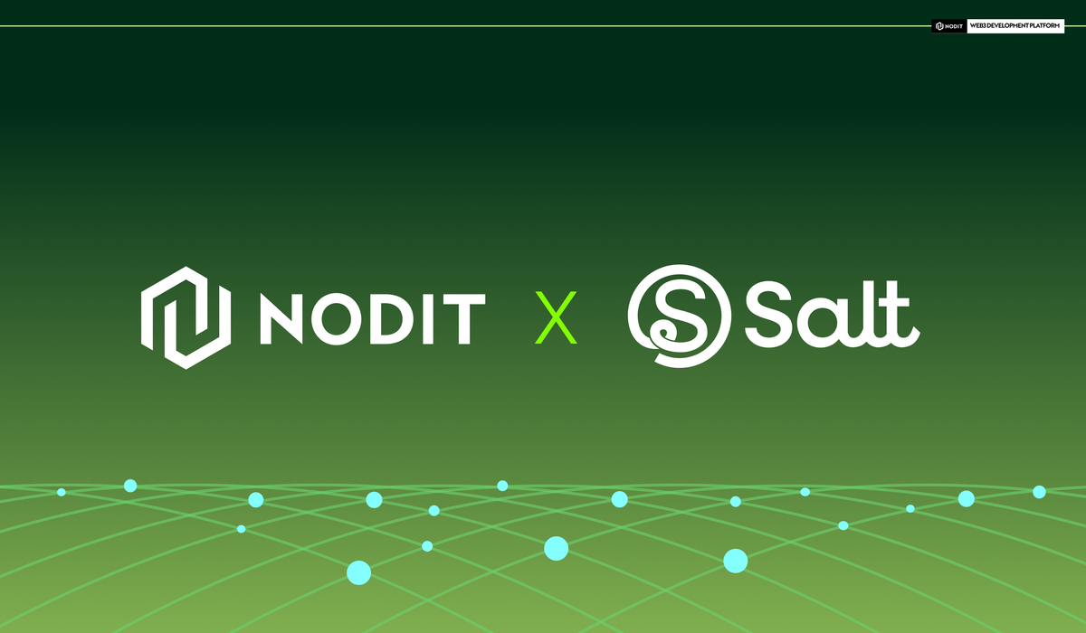 Nodit Partners with Decentralized trading platform “Salt” to Advance Massive Blockchain Transactions